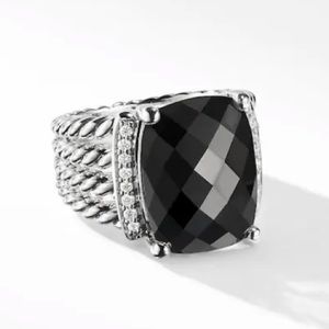 Wheaton Ring Black Onyx and Diamonds David Yurman